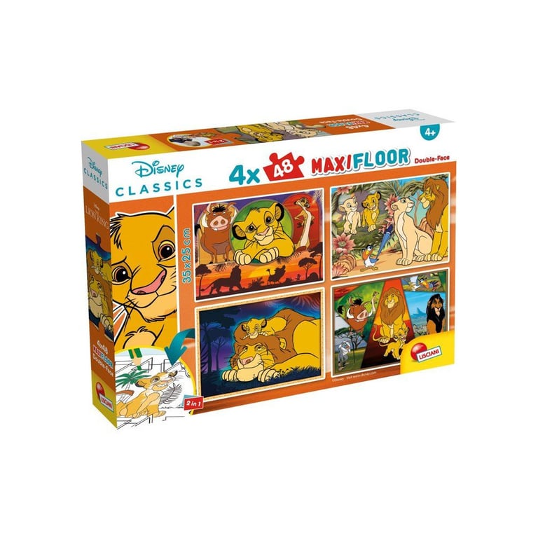 Lisciani Giochi Le Roi Lion Puzzle double face 4x48 pièces