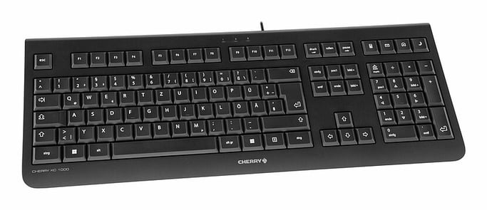 CHERRY KC 1000 teclado Hogar / Oficina USB QWERTY Portugués Negro