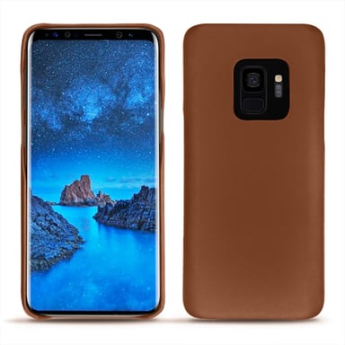Coque cuir Samsung Galaxy S9 -  - Marron - Cuir lisse