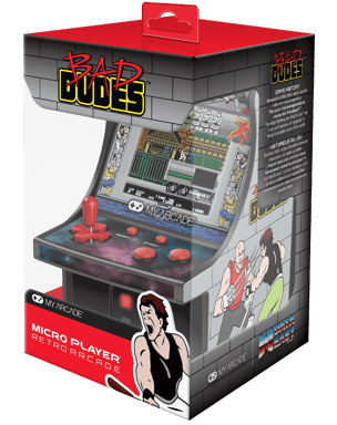 My Arcade Jeu vidéo - Bad Dudes Micro Player - Artwork inspiré - Joystick amovible - Idéal pour bureau