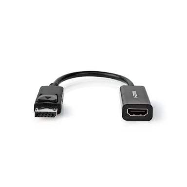 Nedis CCGT37150BK02 cavo video e adattatore DisplayPort HDMI Tipo A (Standard) da 0,2 m Nero