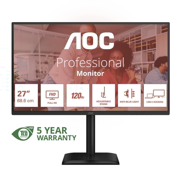 AOC 27E4CV écran plat de PC 68 6 cm 27 1920 x 1080 pixels Full HD LED Neuf - vue 3