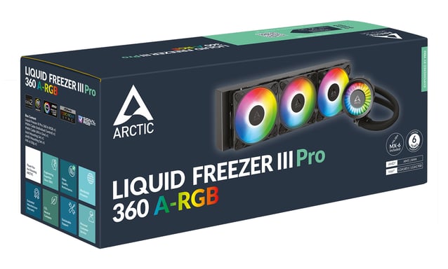 ARCTIC Liquid Freezer III Pro 360 A-RGB Procesador Kit de refrigeración líquida 12 cm Negro 1 pieza(s)