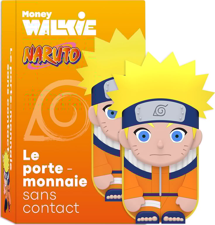 Porte monnaie sans contact Naruto - Fabriqué en France Money Walkie - Neuf