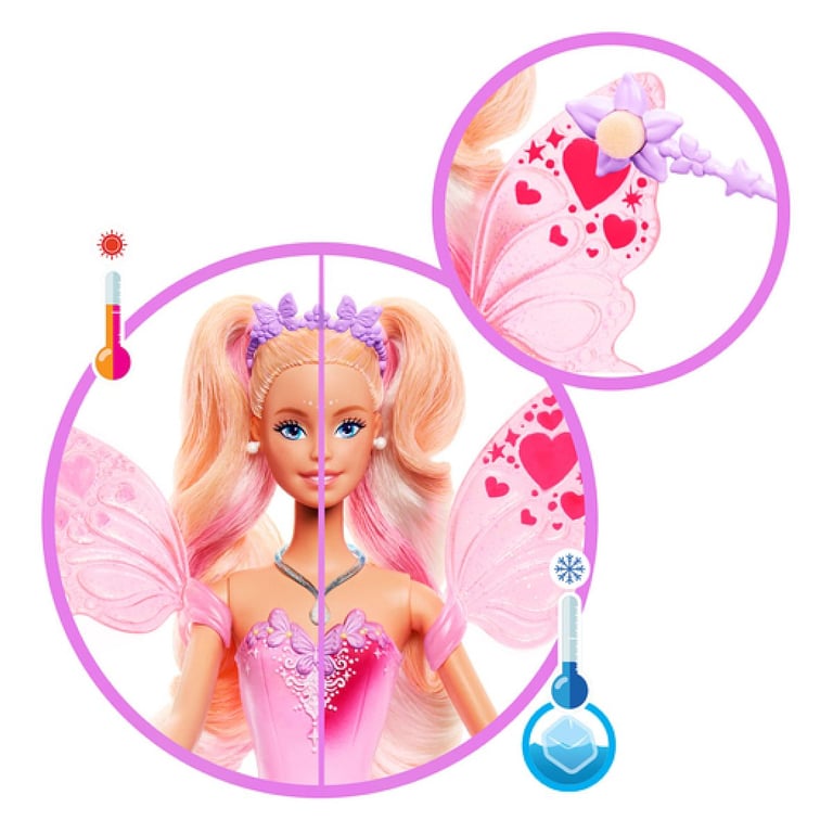 Poupée Barbie JCP76 – Ailes Interactives et Changement de Couleur - vue 3