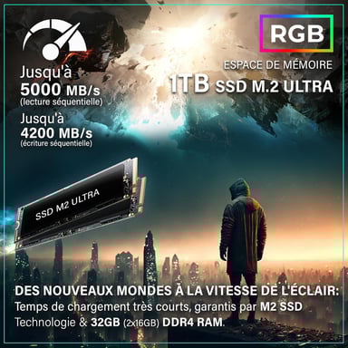 MK2 - PC Gamer - Intel Core i7 12700F - Nvidia Geforce RTX 5060 - Rapide Bureau PC Gaming - 16 GO RAM DDR4 - 1 TO SSD - Ordinateur avec WiFi + Windows 11 Pro