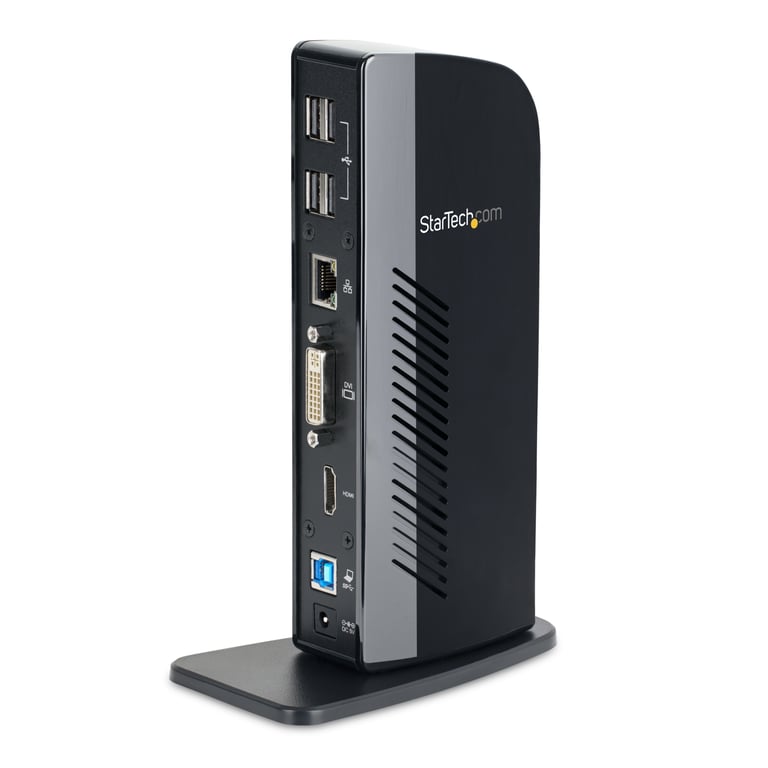StarTech.com Station d'Accueil pour Ordinateur Portable USB 3.0 à Double Écran avec HDMI et DVIVGA Hub USB A 6x GbE Audio Docking Station Universelle Type A WindowsmacOSChromeOS Neuf - vue 2