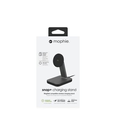 mophie 401309746 chargeur d'appareils mobiles Smartphone Noir Secteur Recharge sans fil Charge rapide Intérieure