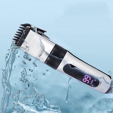 Tondeuse à cheveux avec écran LCD et accessoires Silver