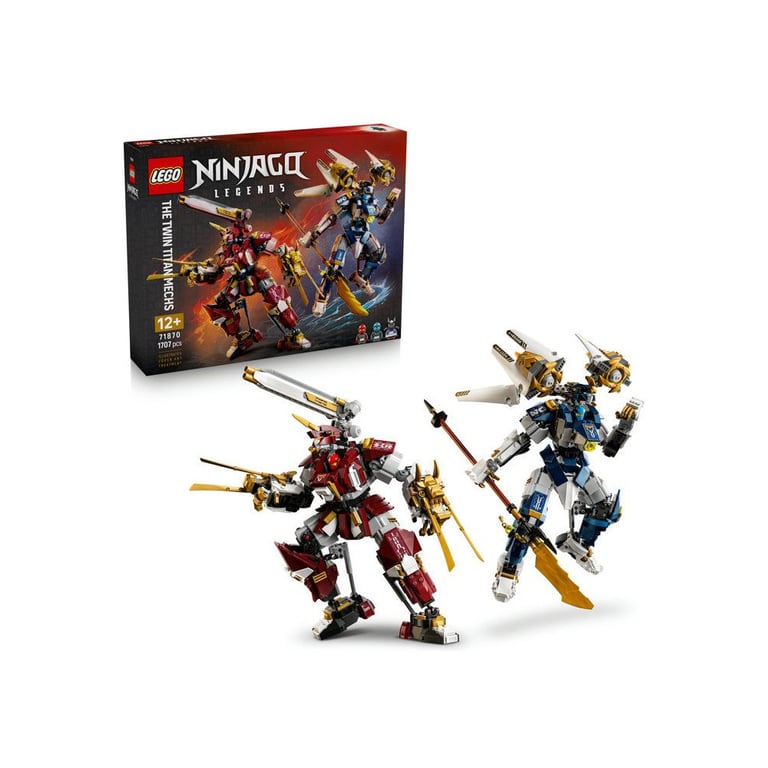 LEGO NINJAGO Legends 71870 Twin Titan Mechs avec Kai et Nya Noir - Neuf