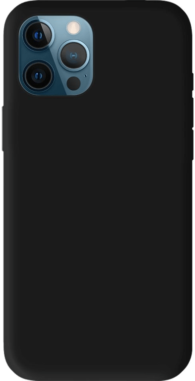 Coque silicone unie compatible Mat Noir Apple iPhone 12 Pro Max