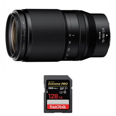 Objetivo Nikon Z 70-180mm f/2.8 + 1 SanDisk 128GB Extreme PRO UHS-II + Ebook ''20 consejos para fotos que impactan''
