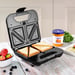 Kitchencook - Appareil à Sandwich 3en1 - 800w - Revêtement Antiadhésif - Plaque(21,6x12cm) - Contrôle Thermostat - Noir