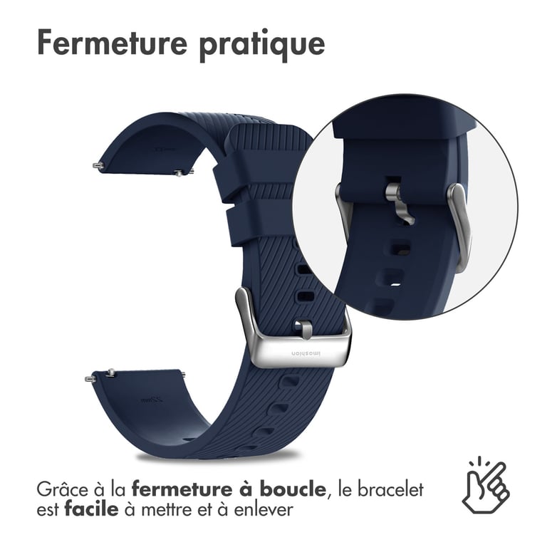 Bracelet 20mm Silicone flexible - vue 8