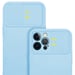 Coque pour Apple iPhone 12 PRO MAX en Bonbon Bleu Clair Housse de protection Étui en silicone TPU flexible et avec protection pour appareil photo