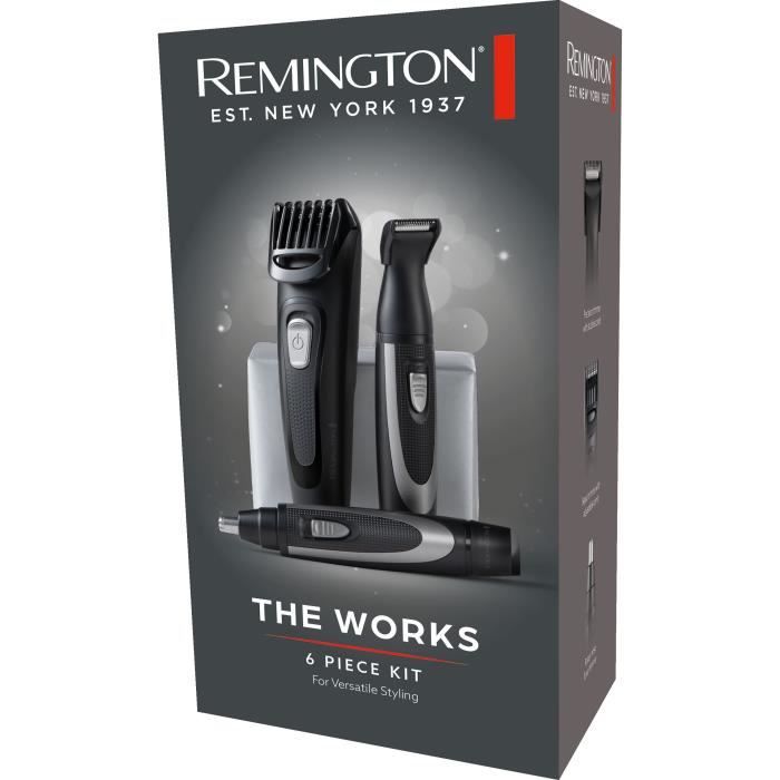 Kit pour la barbe REMINGTON The Works Tondeuse auto affûtée Peigne réglable Autonomie 45 min USB - vue 4