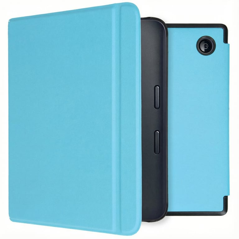imoshion Étui de liseuse portefeuille Slim Hard pour Kobo Libra 2 / Tolino Vision 6 - Bleu clair - Neuf