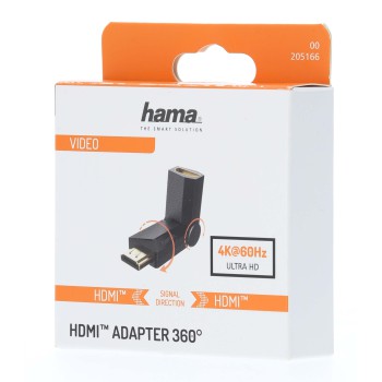 Adaptateur HDMI, fiche mâle - connecteur femelle, rotation