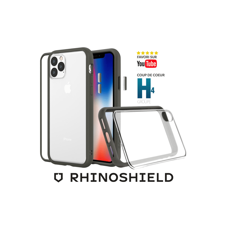 RHINOSHIELD Coque Compatible avec [iPhone 14 Pro] Mod NX - Protection Fine Personnalisable avec Technologie d'absorption des Chocs [sans BPA] - Graphite