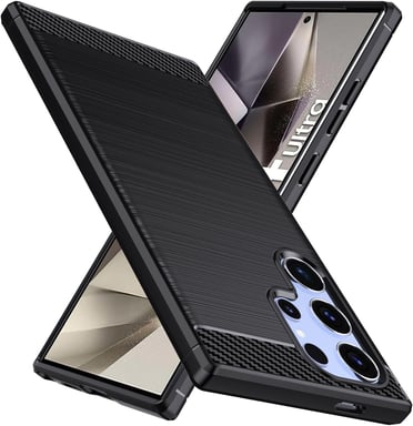 Samsung Galaxy S24 Ultra 5G coque style carbone noir