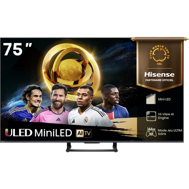 TV ULED MiniLed Hisense 4K UHD 75U79Q 189 cm 2025 - vue 5