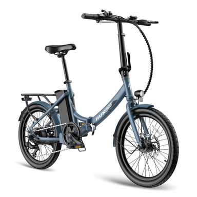 Vélo électrique de ville Fafrees F20 Light - Pneus 20'' - Moteur 250 W - Batterie 36 V 16,75 Ah - Bleu