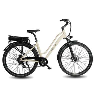 Vélo Électrique MAXTURN Urban7 - Moteur 250W Batterie 36V12.8AH 27.5'' Frein à Disque Mécanique - Beige