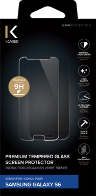 Protection d'écran premium en verre trempé pour Samsung Galaxy S6, Transparent