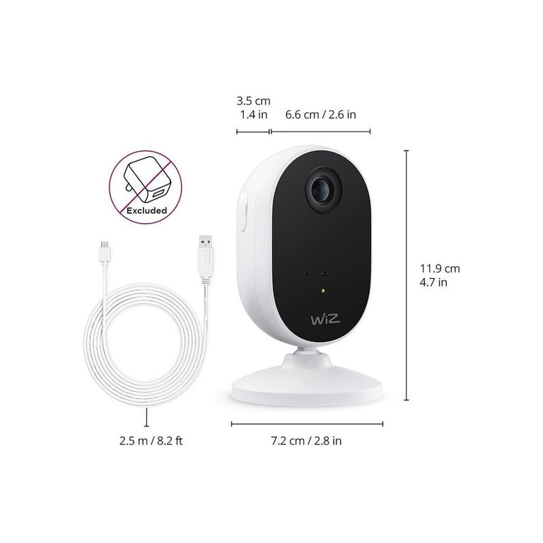 Caméra de surveillance Philips WiZ Indoor 2MP Vision nocturne Sans fil - vue 4