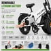 Bicicleta Eléctrico PULUMA EB FM-2.0 | Motor 500W | Batería 48V15Ah | Neumáticos de 20 Pulgadas | Velocidad Máx 25 km/h | Autonomía 45 km | Blanco