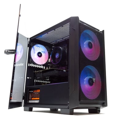 PC Gaming PcCom Lite Ryzen 5 5500, 16 GB RAM, SSD 1 TB, Radeon RX 9060 8 GB, Windows 11 Home