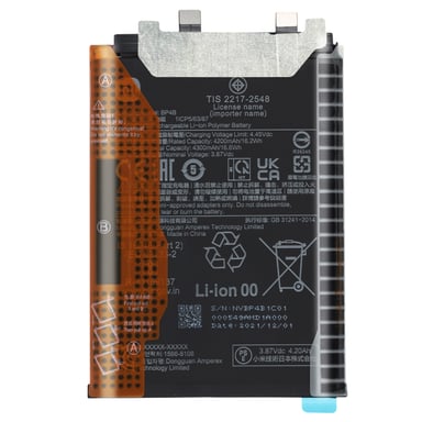 Batterie Interne pour Xiaomi 12 Lite 4300mAh Original BP4B Noir