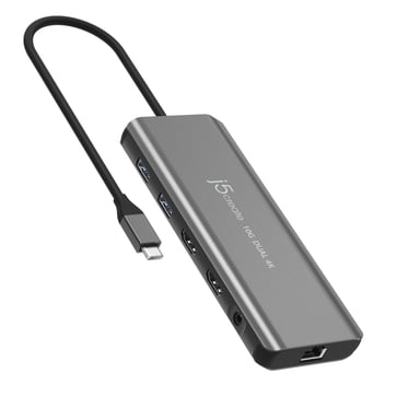 j5create JCD398-N replicatore di porte e docking station per laptop Cablato USB 3.2 Gen 2 (3.1 Gen 2) Type-C Grigio