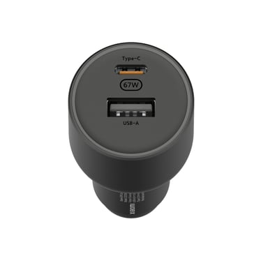 Chargeur de voiture Xiaomi Chargeur de voiture 67W - 1x USB-C, 1x USB-A + Câble - Compatible avec l