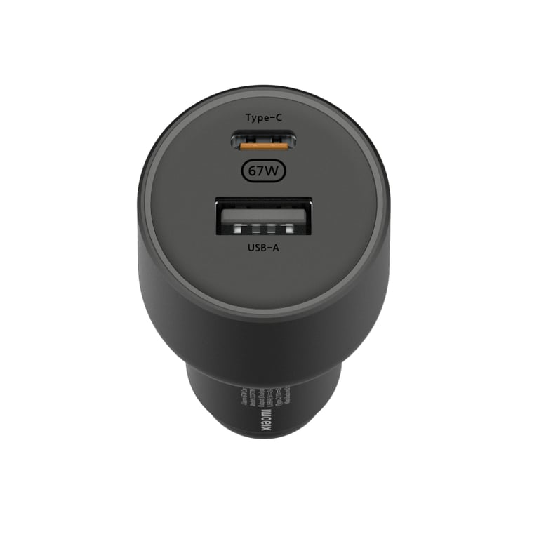 Chargeur de voiture Xiaomi Chargeur de voiture 67W - 1x USB-C, 1x USB-A + Câble - Compatible avec l - Neuf