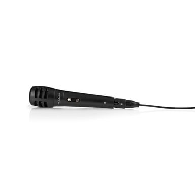 Microphone Cardioïde Filaire avec Câble Détachable et Interrupteur Noir