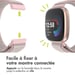 imoshion Bracelet en nylon pour Fitbit Versa 4/ 3 / Sense (2) - Rose