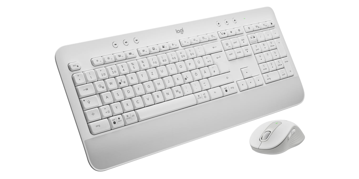 Logitech 920-011022 clavier Souris incluse Bureau Bluetooth QWERTZ Allemand Blanc - Neuf