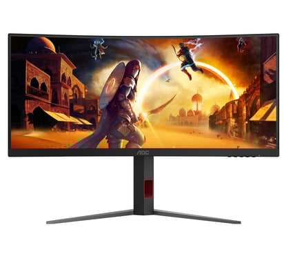 AOC G4 CU34G4Z écran plat de PC 86,4 cm (34'') 3440 x 1440 pixels Wide Quad HD LED Noir, Rouge