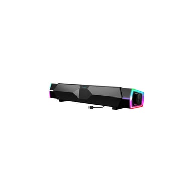 Barre de son gaming sans fil Spirit of Gamer Fanatic 200 RGB Noir 2.0 stéréo 6 W RMS Bluetooth 5.3 USB - Neuf