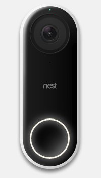 Nest Doorbell Hello (Filaire) - Sonnette de porte intelligente, Noir