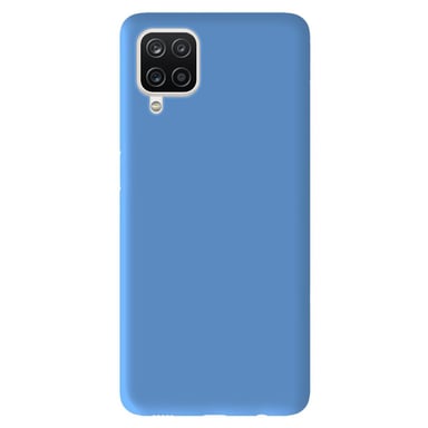 Coque silicone unie Mat Bleu compatible Samsung Galaxy A12 5G