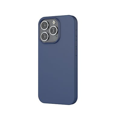Coque pour iPhone 16 Pro MagSafe Silicone Oléophobe et Anti-rayures Bleu