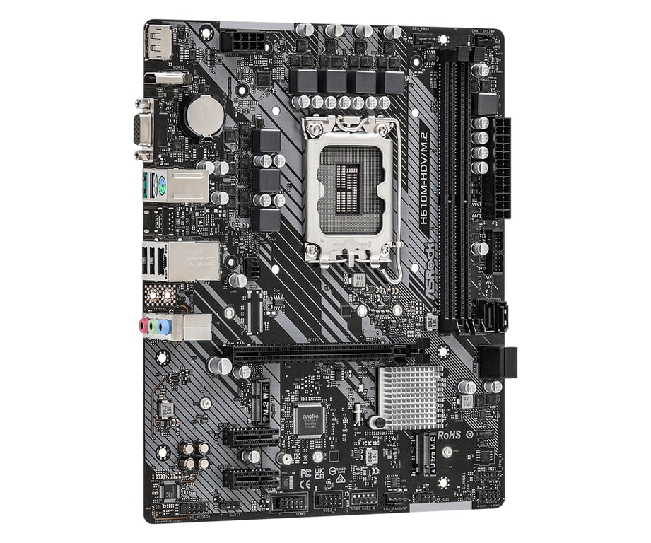 Asrock H610M HDV/ .2 Intel H610 LGA 1700 micro ATX Neuf - vue 2