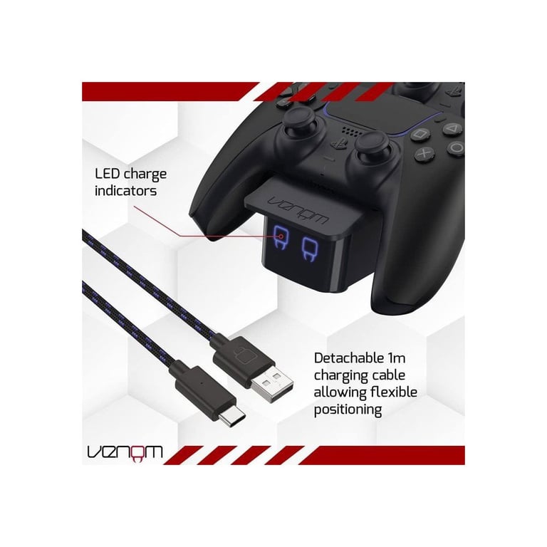 Station de charge à double dock pour manettes PS5 VENOM VS5001 - vue 6