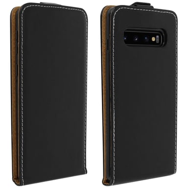 Funda Samsung Galaxy S10 tapa vertical billetera Carcasa silicona - Negra