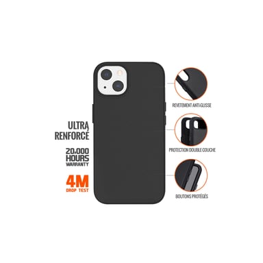 Cover per iPhone 15 rigida con 2 strati rinforzata anti-caduta 4M