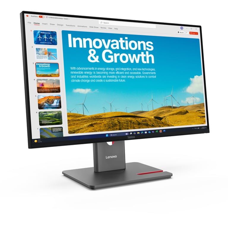 Lenovo ThinkVision P24QD 40 LED display 60 5 cm 23.8 2560 x 1440 pixels Quad HD LCD Neuf - vue 3