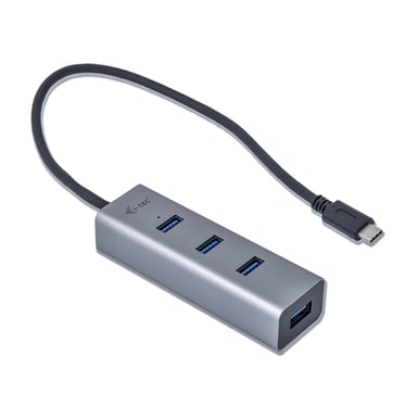 i-tec - HUB USB-C metálico de 4 puertos