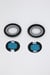 Coussinets pour casque Bose QC15 / QC25 / AE2 - 1 paire Gray+Blue